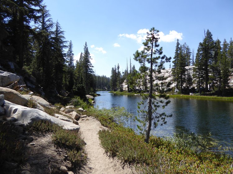 Hiking along Wood Lake feels more like hiking along a river than a lake!