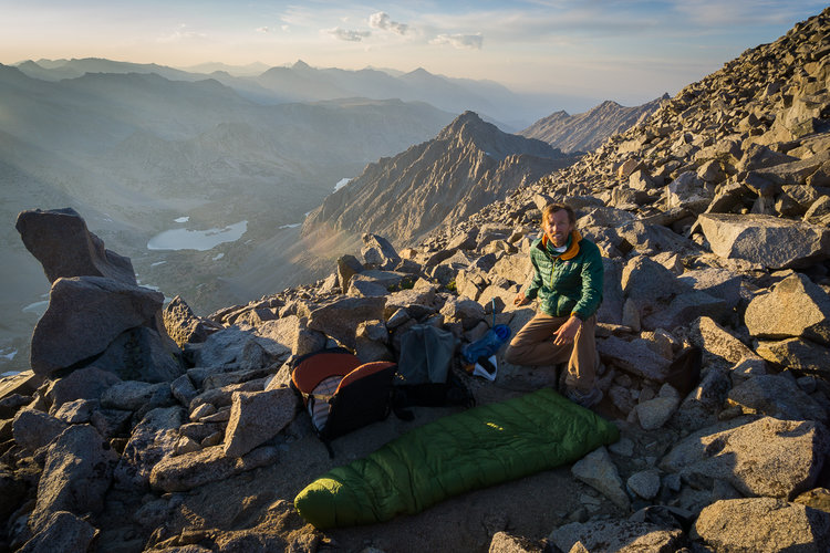 Camping on the ridge.