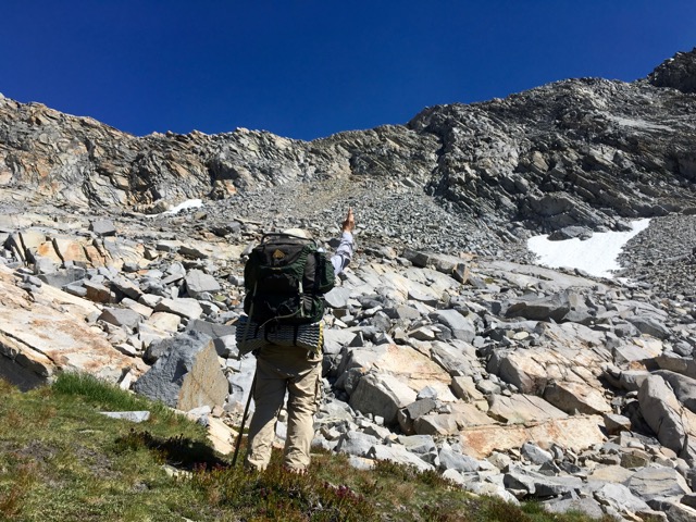 Our route down Stanton Pass