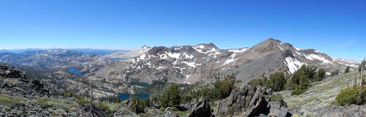 South to Northwest Panorama from Dicks Pass