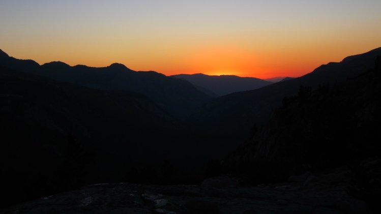 Sunset from Evolution Lake