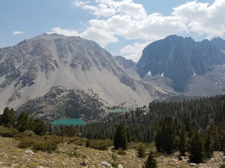 First and Second Lakes from the descent after Black Lake