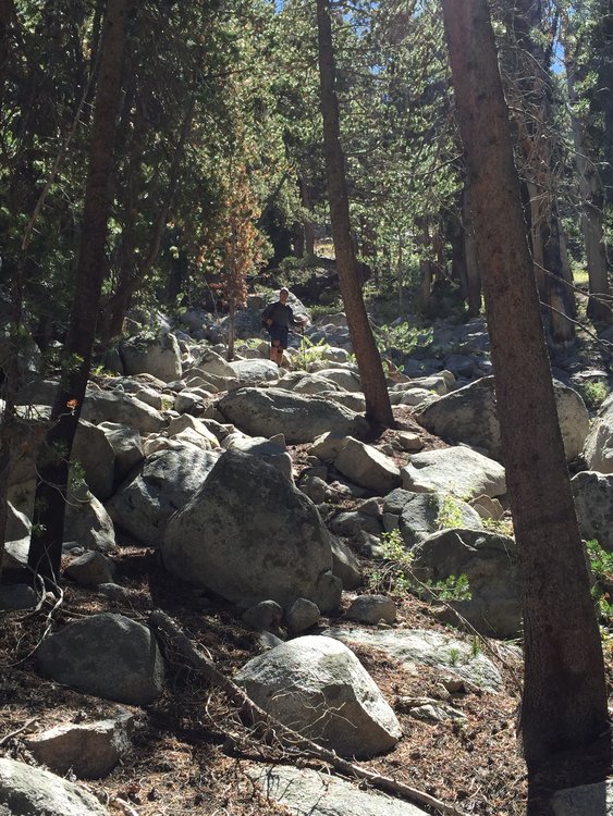 Descending from Bench Lake