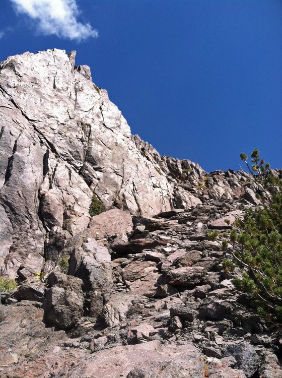 Climbing to early false (false) summit