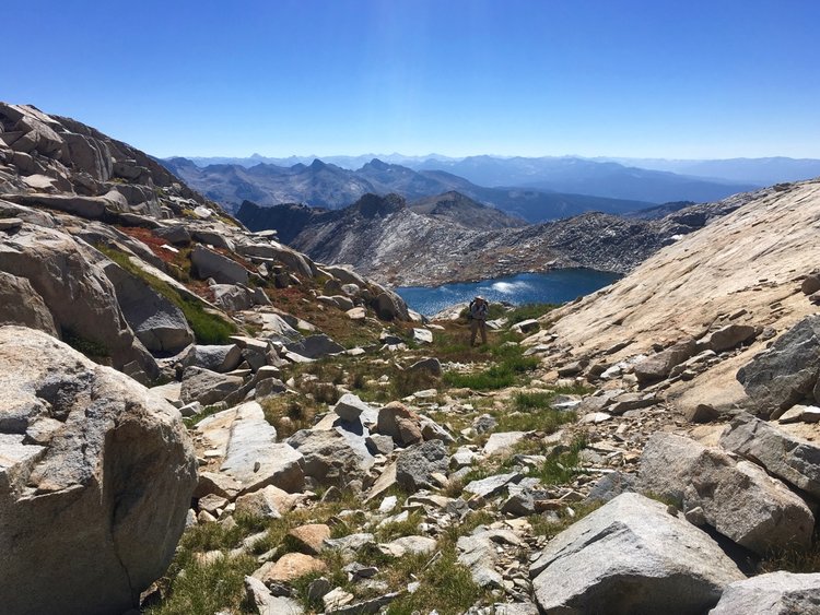 On the way up Blue Lake Pass.