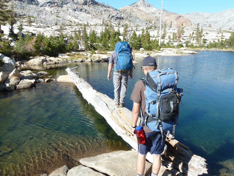 Crossing the outlet of Lower Twin