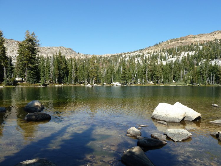 Lake #3 showing the saddle we crossed