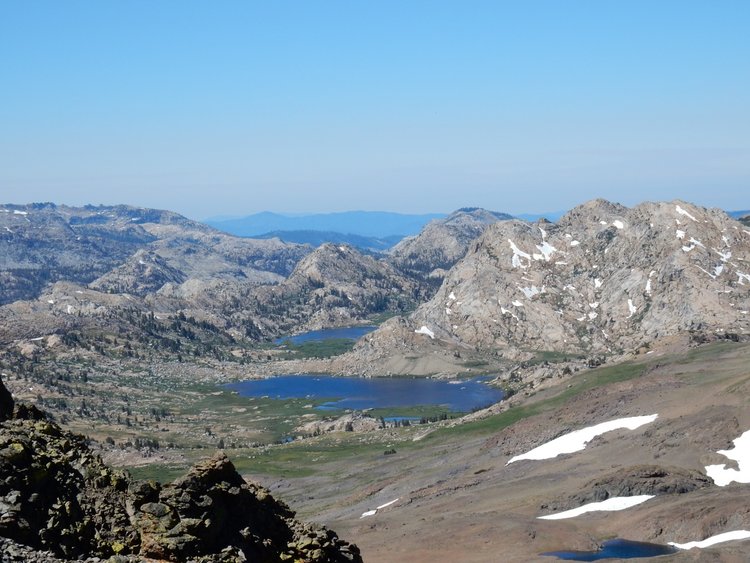 Emigrant Meadow Lake &amp; Middle Emigrant Lake from Peak 10825