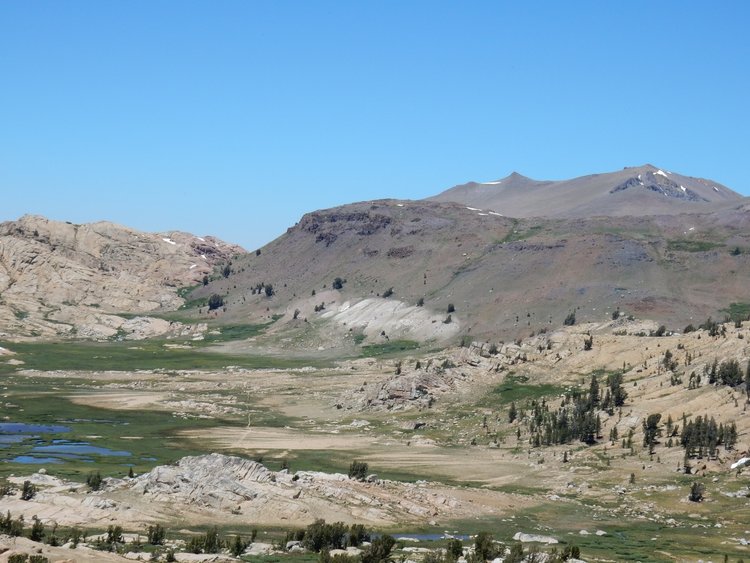 View north to Peak 10825 from Emigrant Pass