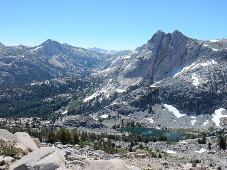 Hawksbeak Peak (left) &amp; Tower Lake