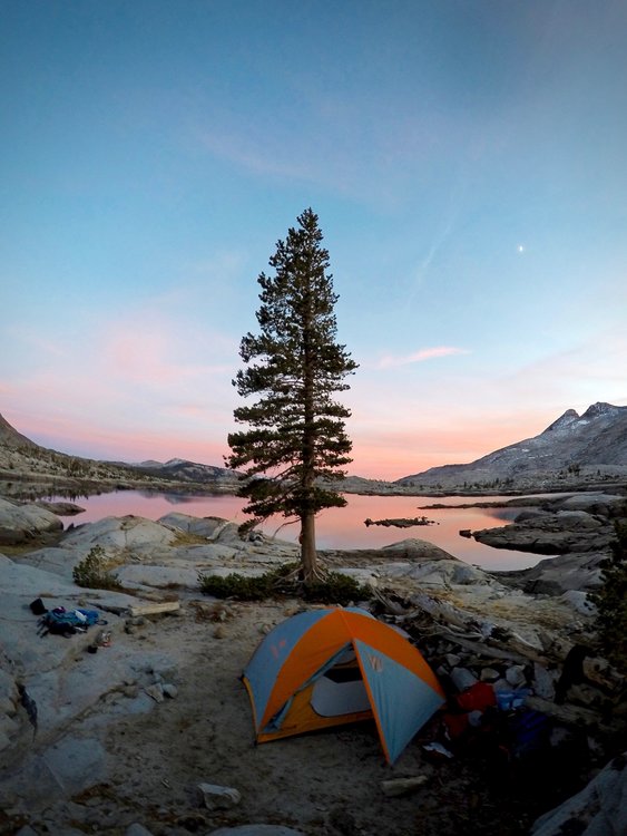 Sunset over our campground