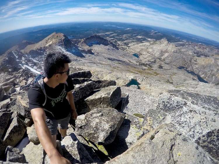 Looking out on the other side of the ridge