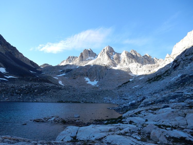 Shepherd Lake &amp; Shepherd Crest -- Sky Pilot Col is second low spot from left edge of photo
