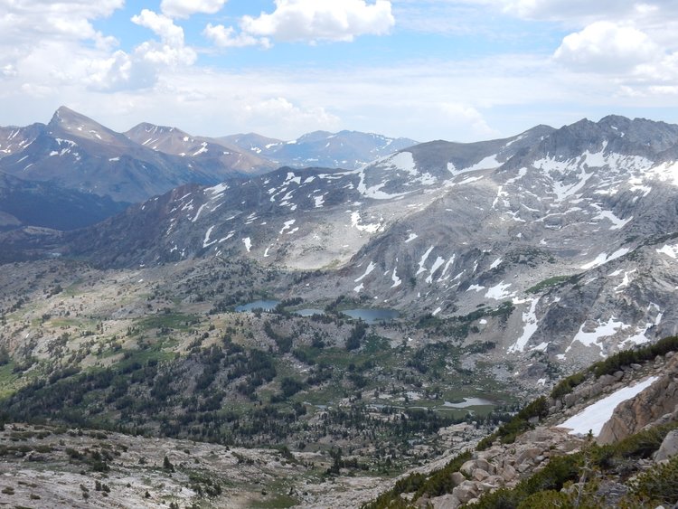 Mt Dana, Maul Lake &amp; Green Treble Lake (from Mt Conness ridge)