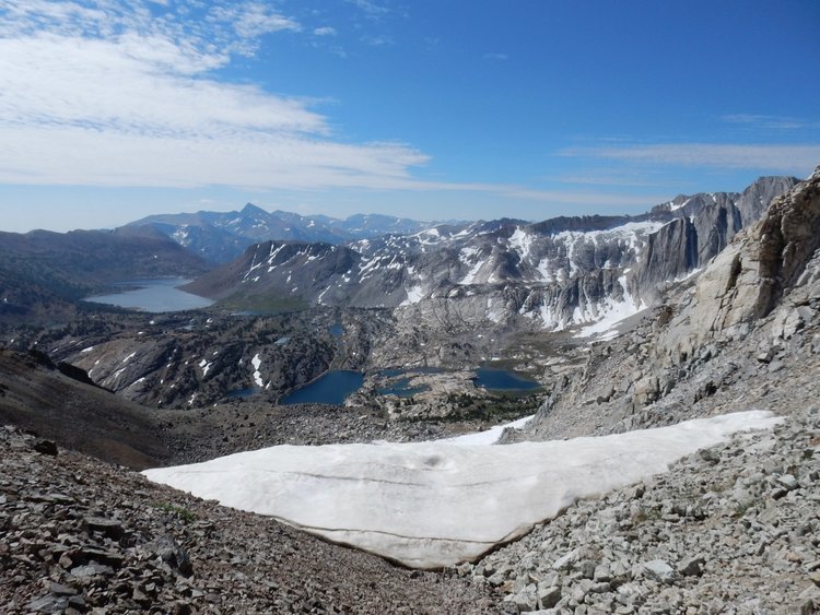 Saddlebag, Steelhead &amp; Cascade Lakes from Sky Pilot Col