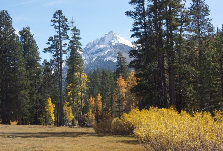 A spectacular vista of snowy Kennedy Peak emerged as we approached the meadows near Kennedy Lake.