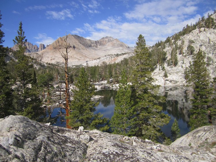 Looking back from the rim
