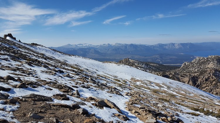 Ingrid on the final push to the summit on the &quot;frozen tundra&quot; lol