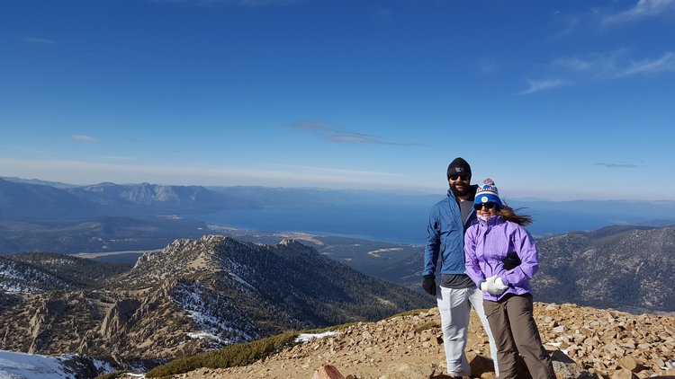 Ingrid and I on the summit of Freel
