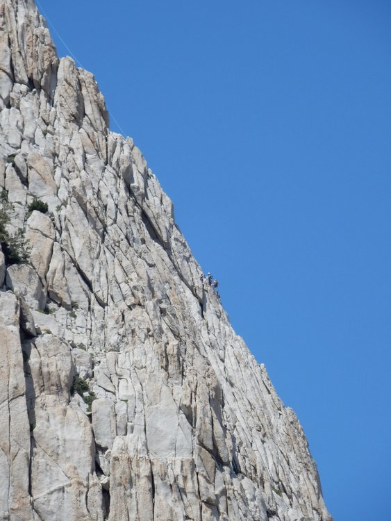 crazy people on Cathedral Peak
