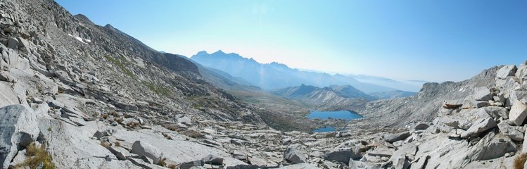 Ritter Range &amp; Blue Lake – view from Blue Lake Pass