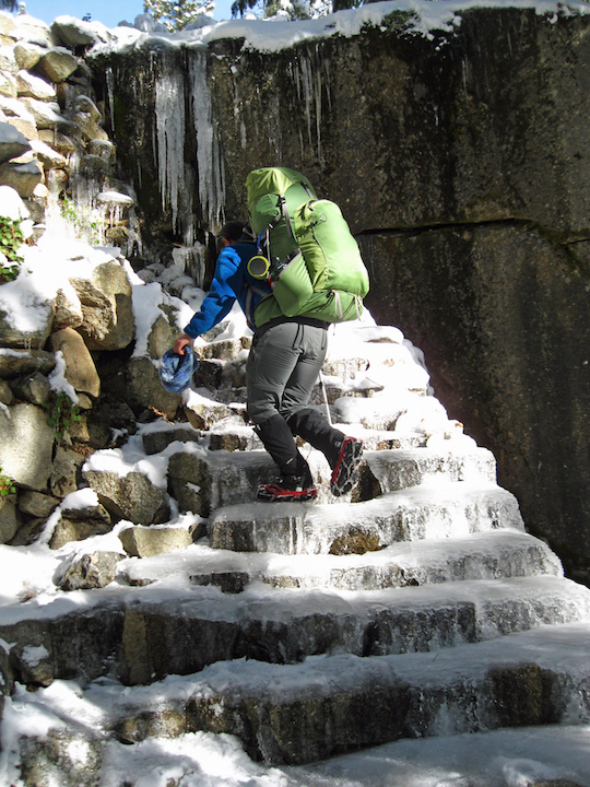 Icy steps after Nevada - Kahtoola FTW