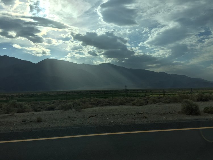 On the road to the ranger station.