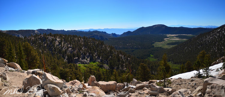 Cottonwood Pass with beautiful Horseshoe Meadows below.