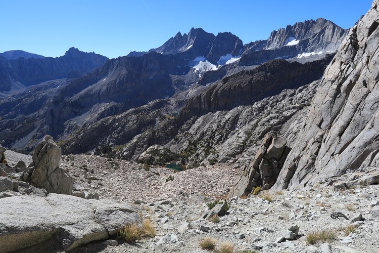View into South Fork - Big Pine from Contact Pass