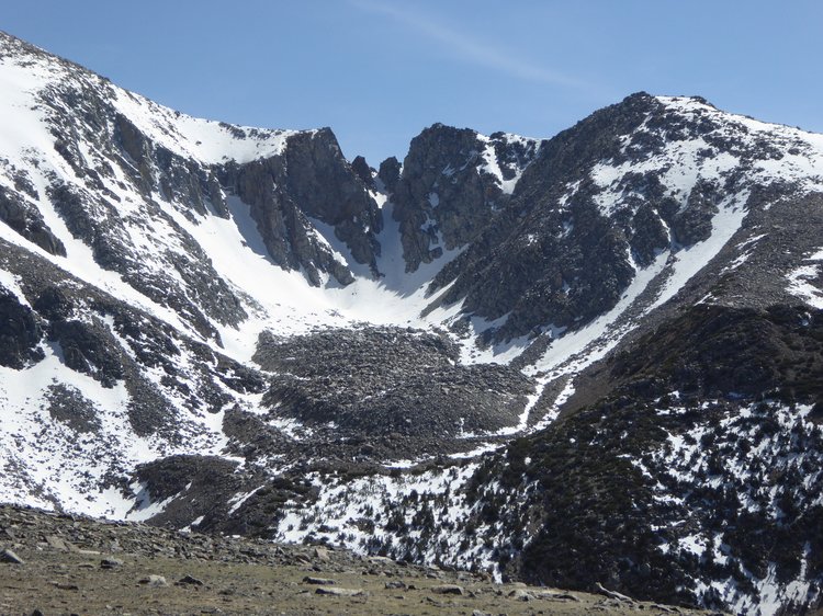 View south to cirque below Peak 12682