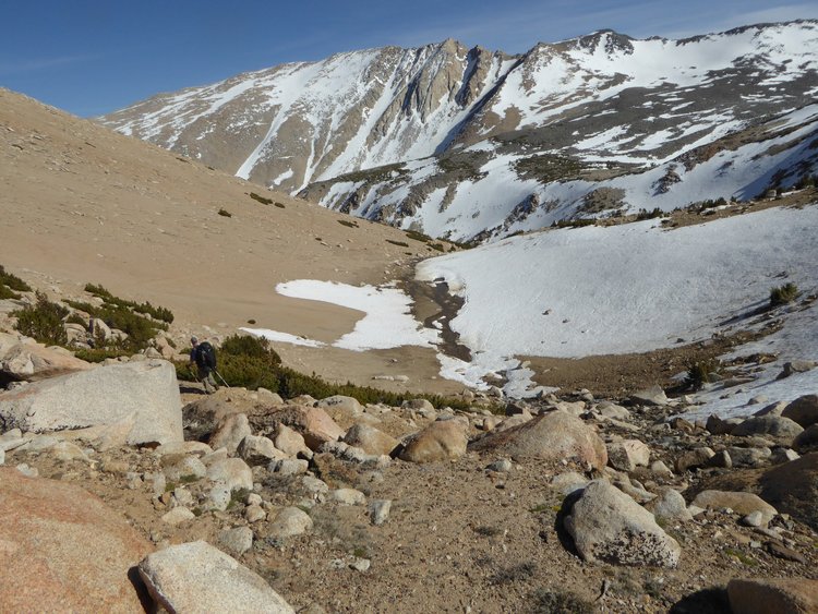 Starting descent to Baker Creek drainage