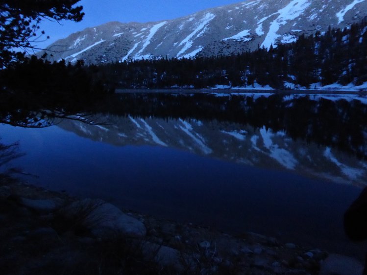 Night shot of Baker Lake