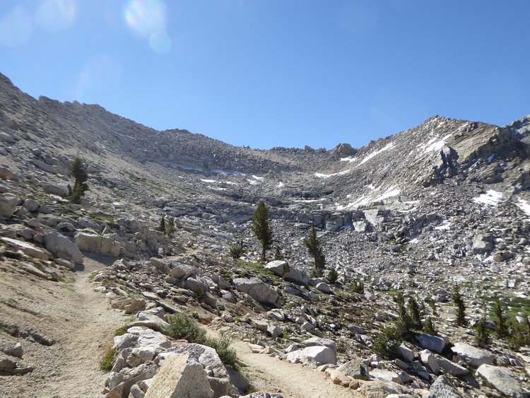 Climb towards Franklin Pass