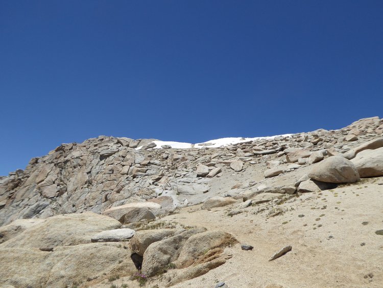 View back to Franklin Pass