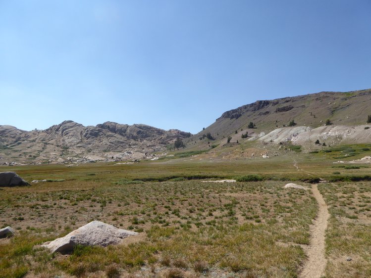Look back at Brown Bear Pass