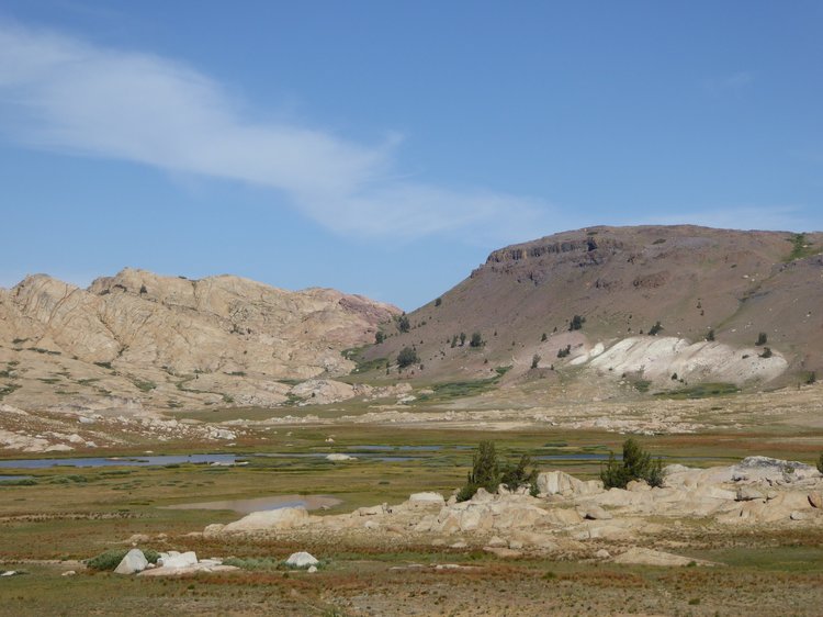 Last view back to Brown Bear Pass, note the difference in rock on each side