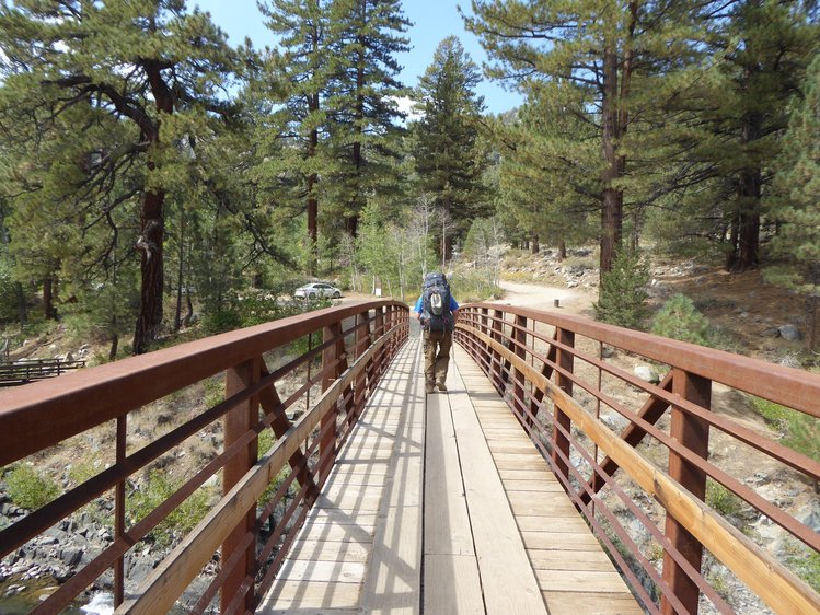 New bridge to Leavitt Meadow trailhead