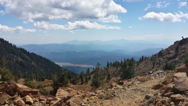 View from Stonewall Pass of the way I had just come up.
