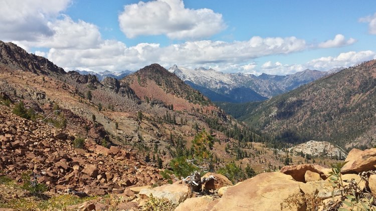 North from Stonewall Pass, the direction I was headed.