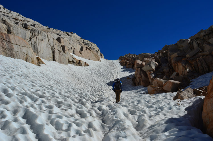 Toward the top it was all snow but easy walking.