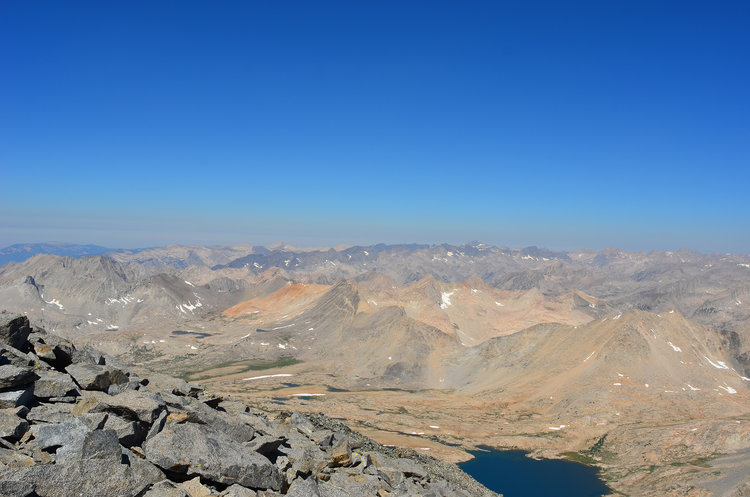 Looking to the North you can actually make it most every peak that we climbed previously! What an incredibly lofty summit. You truly get the sense of being very high looking down on most everything. And being at 14k you're pretty much looking down on everything but about 8 summits in the entire state!
