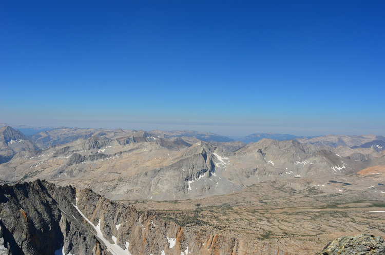 Looking West you can see almost the entirety of the next section through the Monarch Wilderness.