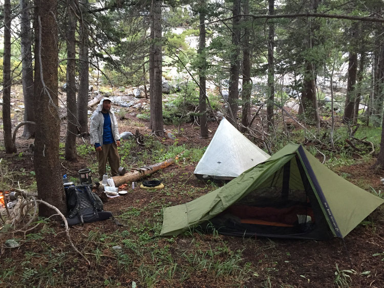 Here's our camp in the grove of trees in the middle of but**** nowhere. Seriously you could probably stay here all summer and never be seen. Hell you may be able to stay here for half a decade and never be seen.