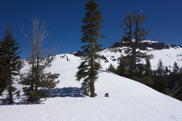 On Castle Pass. Notice the party headed up the western ridge.
