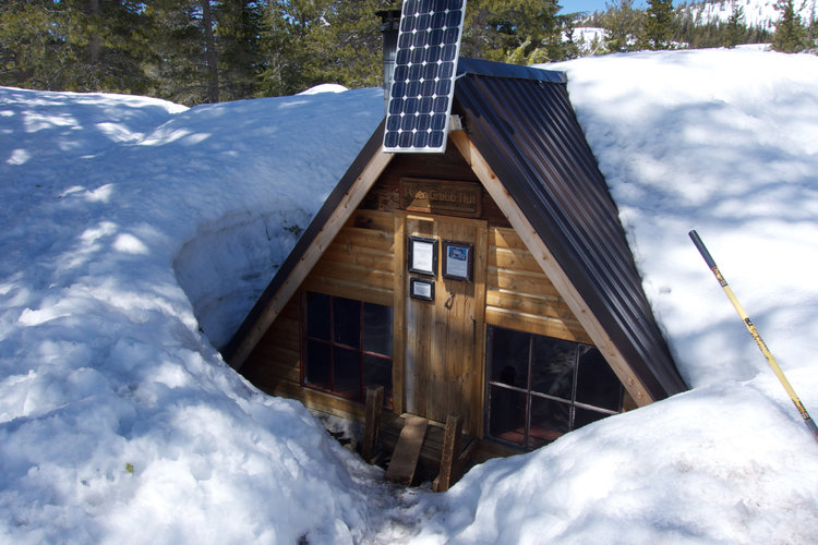 Access to the Peter Grubb Hut through the top floor.
