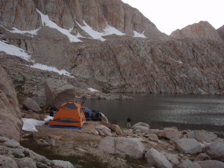 Camp at Sky Blue Lake (no, I'm not peeing in the lake)