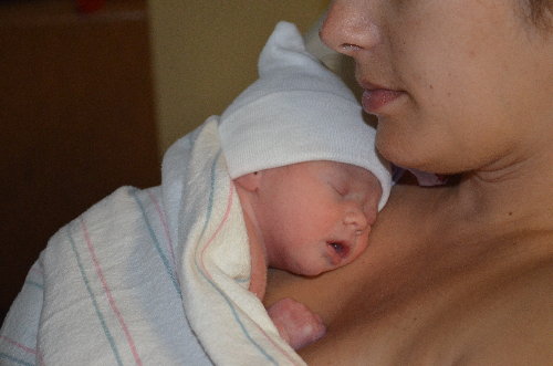 With her mother
