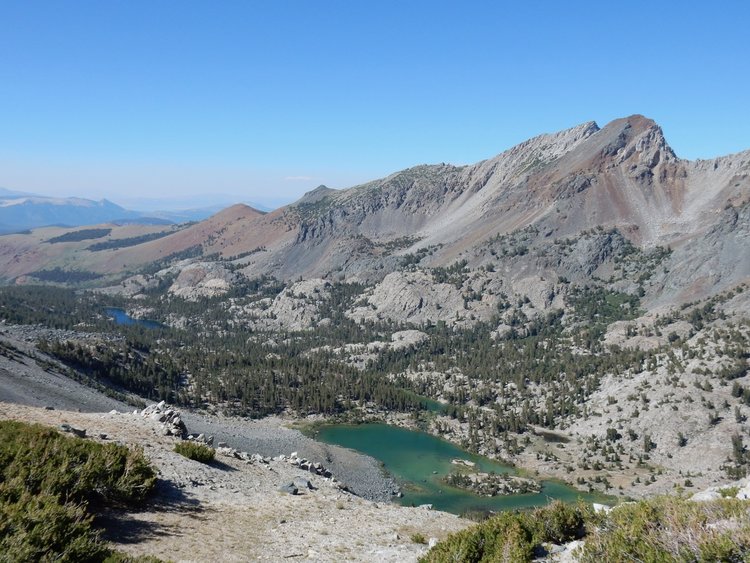 Skelton Lake &amp; Barney Lake from Mammoth Crest near Duck Pass