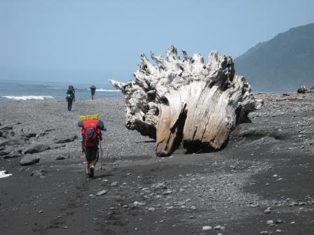 Backpacking on the beach