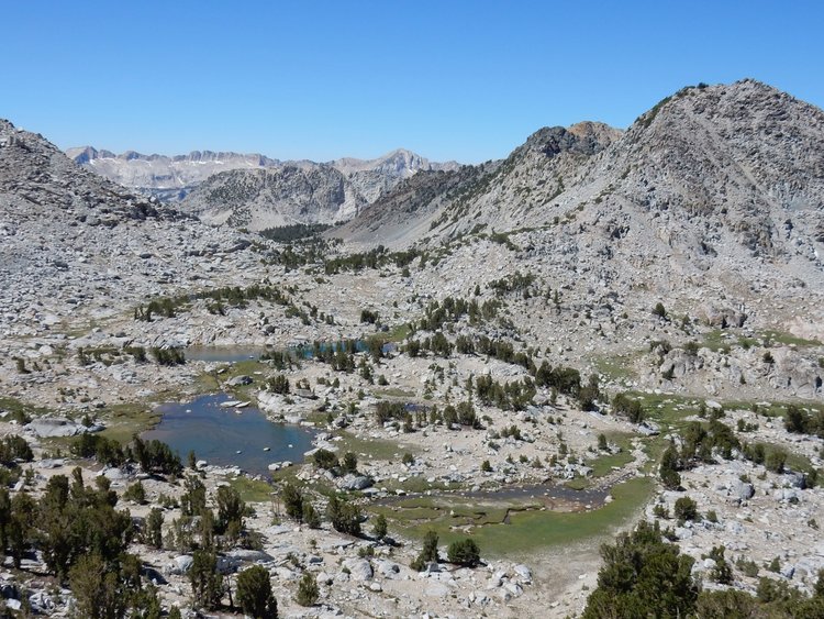 from the ridge above Glenette Lake -- Silver Divide in the distance